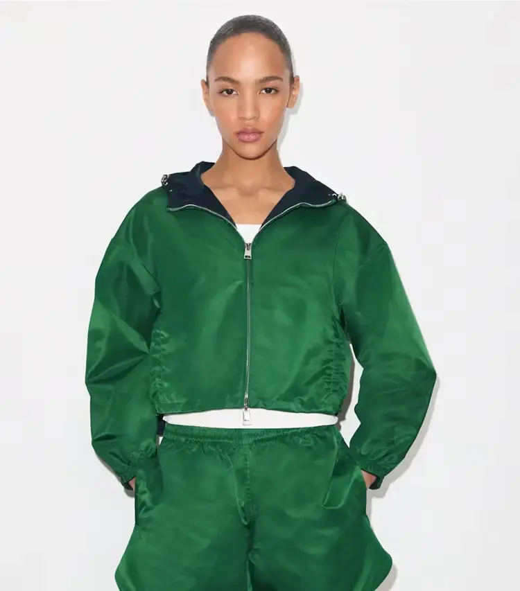 Reversible Cropped Nylon Jacket - Image 2