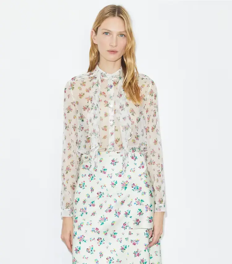 Silk Bow Blouse - Image 2