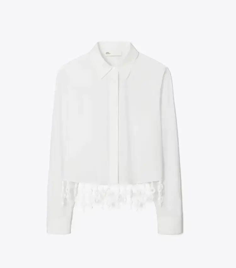 Crystal Embellished Poplin Shirt