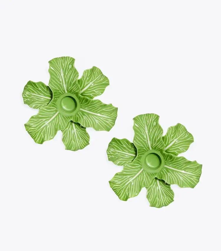 Lettuce Ware Candlestick, Set Of 2 - Image 3