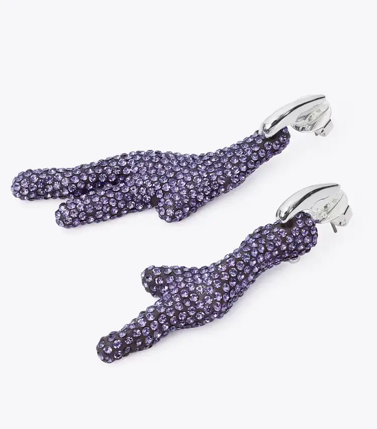 Curiosity Coral Hoop Earrings - Image 2