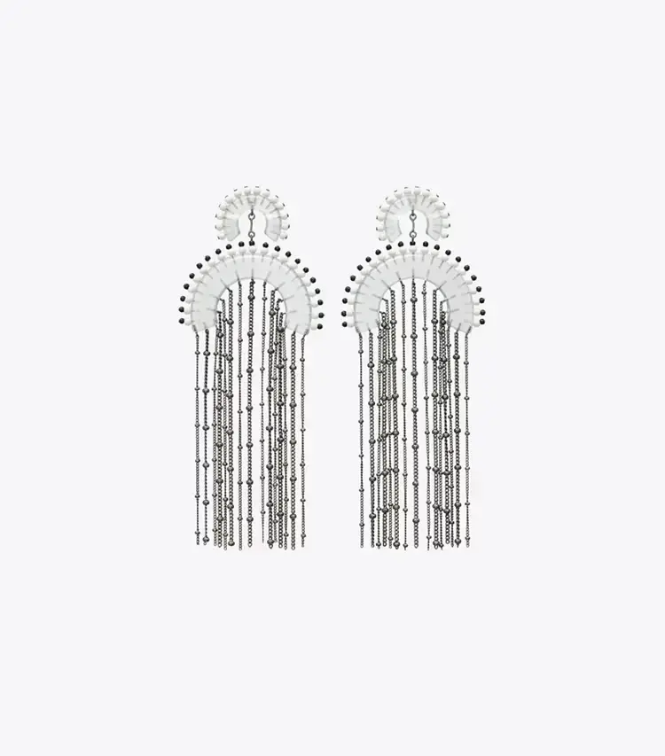 Beaded Fringe Earrings