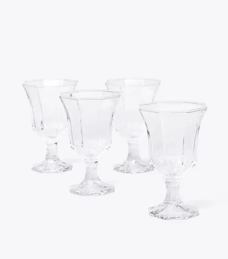 Pressed-Glass Water Glass, Set Of 4 - Image 2