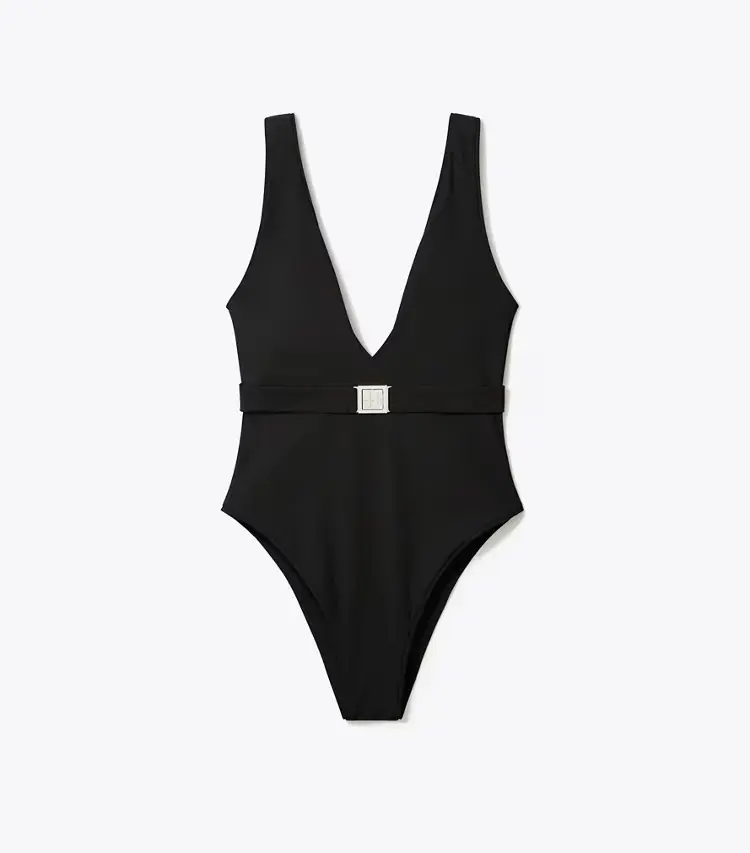Belted Logo Swimsuit