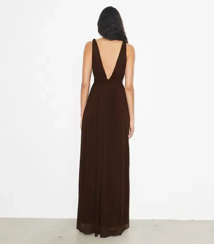 V-Neck Viscose Dress - Image 3