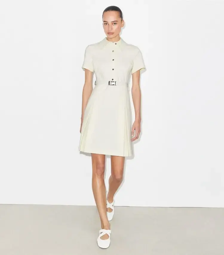 Short-Sleeve Pleated Golf Dress - Image 3