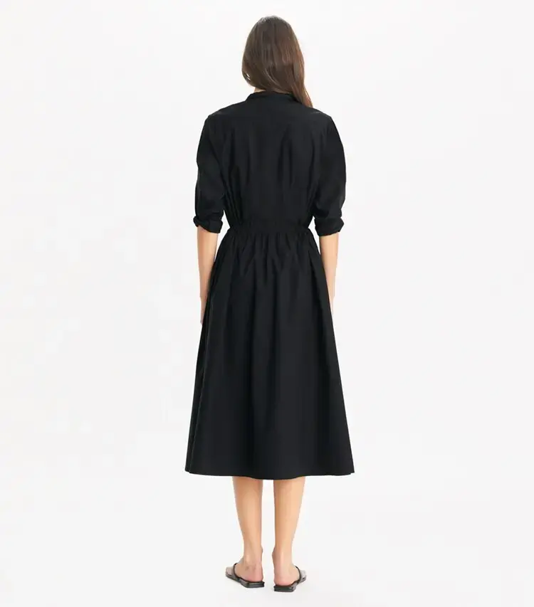 Long Poplin Shirtdress - Image 3