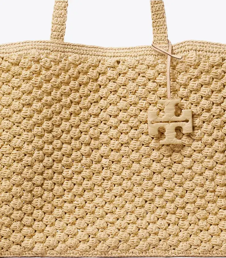 Large Ella Hand-Crocheted Popcorn Tote - Image 4