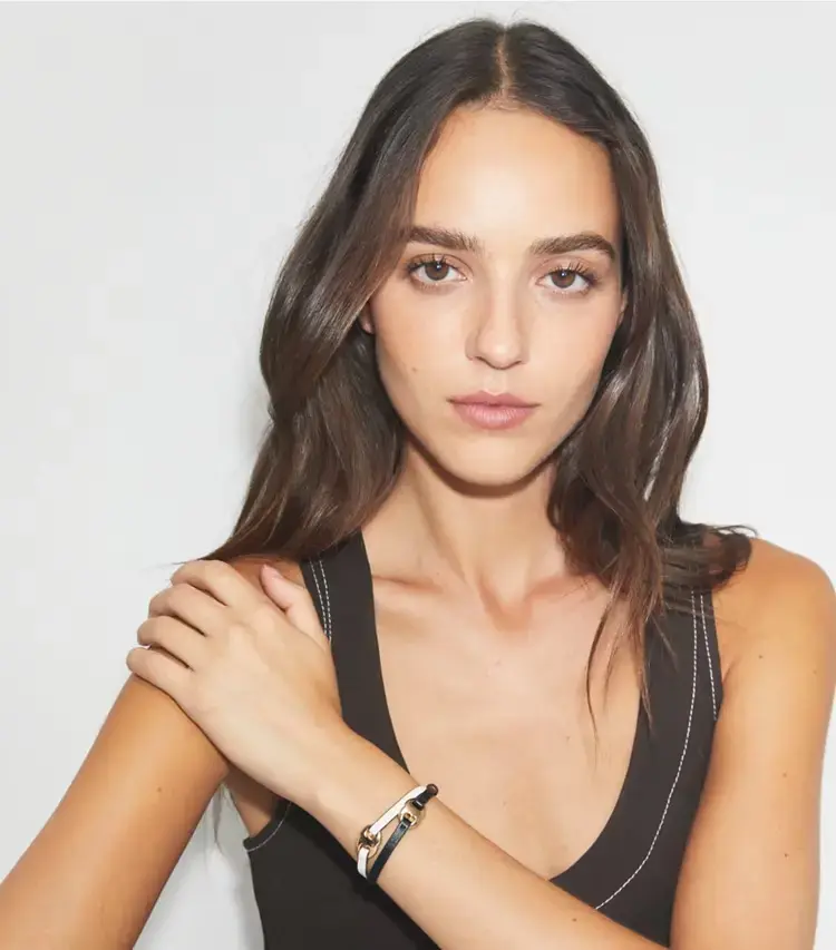Gemini Link Leather Bracelet - Image 3