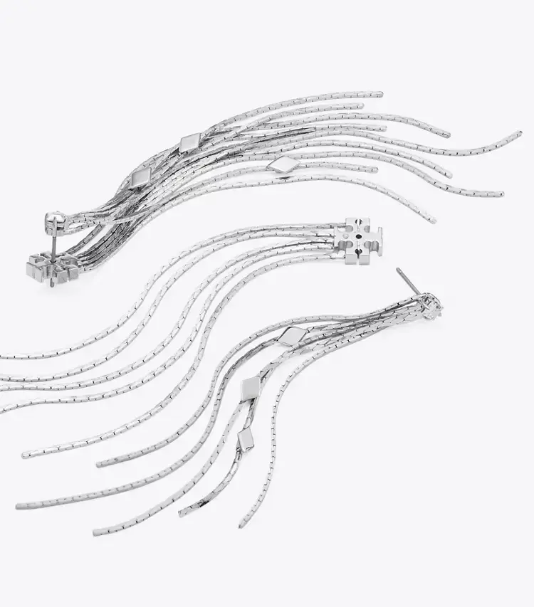 Runway Front-Back Chain Earrings - Image 2