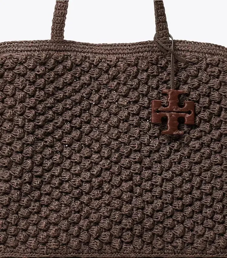 Large Ella Hand-Crocheted Popcorn Tote - Image 4
