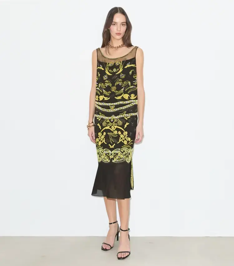 Embellished Mesh Dress - Image 2