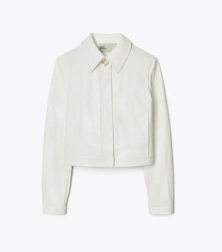 Faux Crinkle Leather Jacket