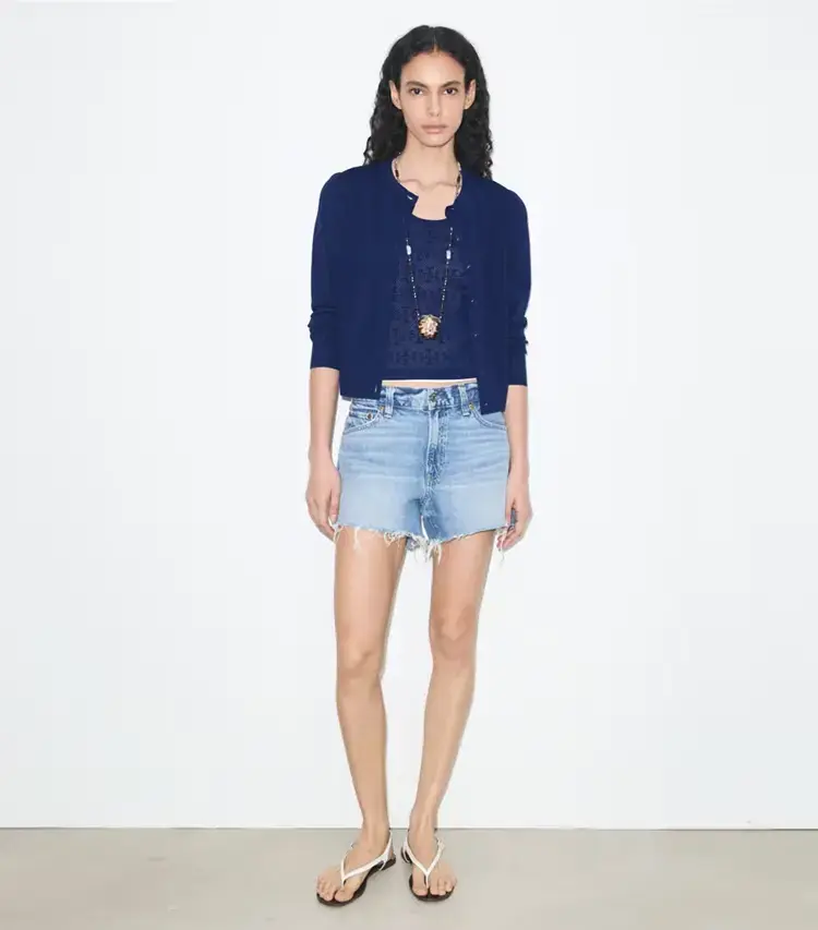 Pointelle Viscose Cardigan - Image 3