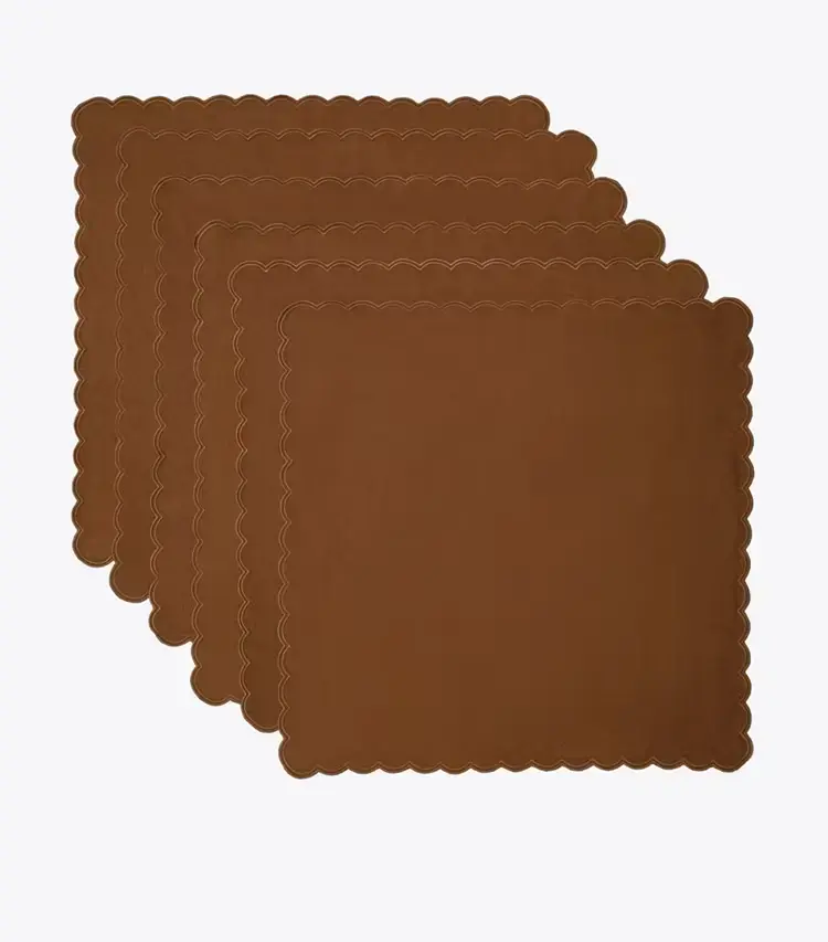 Scalloped Dinner Linen Napkin, Set Of 6 - Image 2