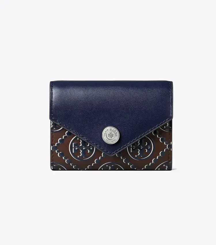 T Monogram Contrast Embossed Small Envelope Wallet - Image 2