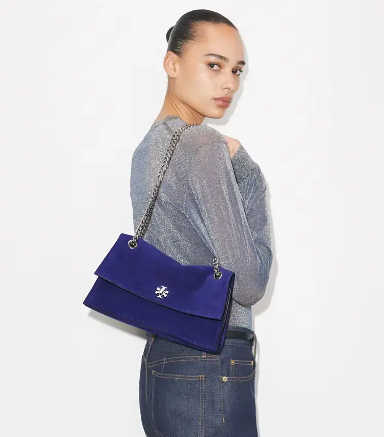 Kira Turnlock Suede Shoulder Bag - Image 2