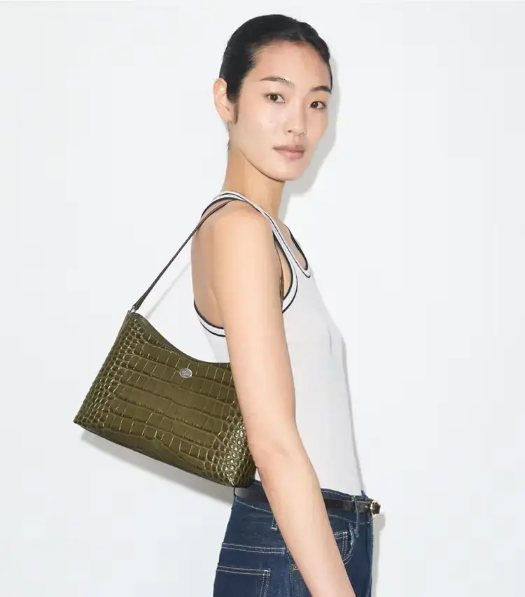 Small Robinson Croc-Embossed Shoulder Bag - Image 2