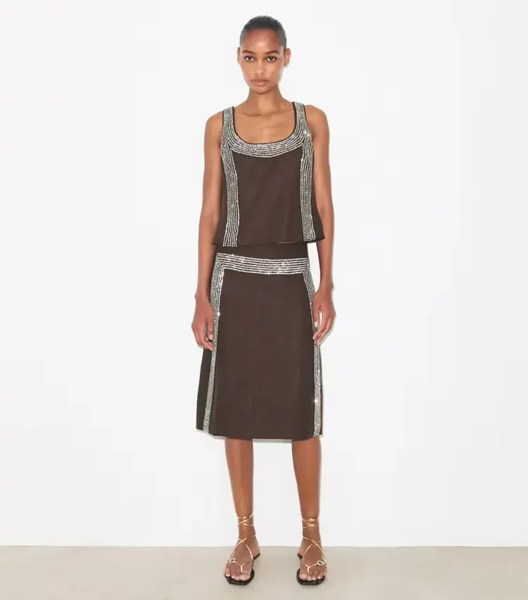 Embellished Linen Top - Image 3