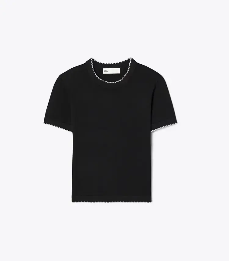 Wool Scalloped Top