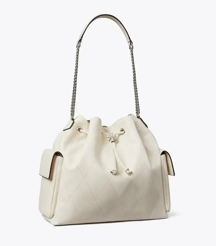 Large Charlie Quilted Drawstring Shoulder Bag