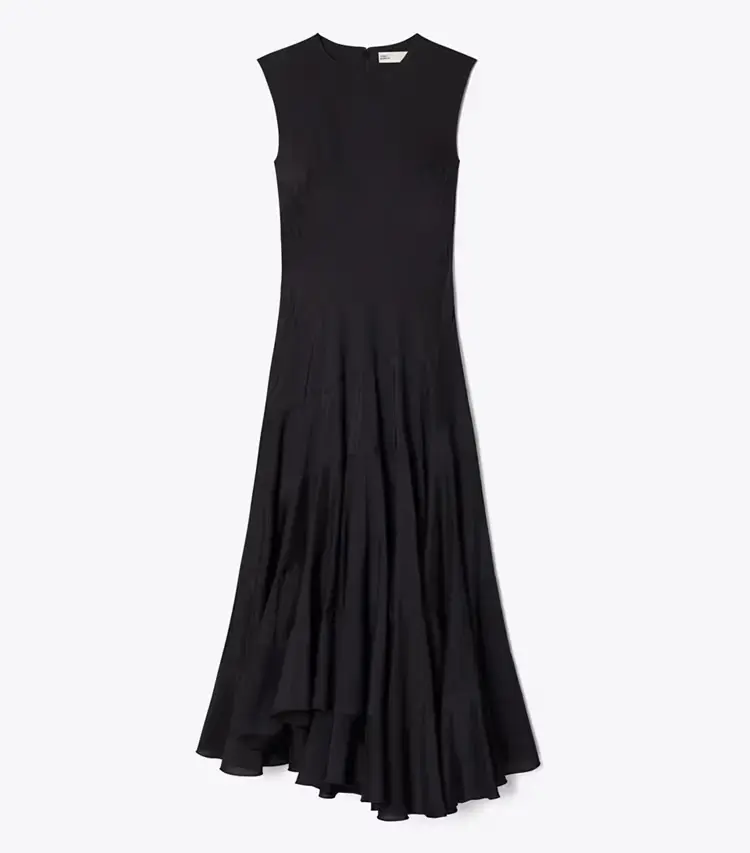 Flared Cotton Silk Dress