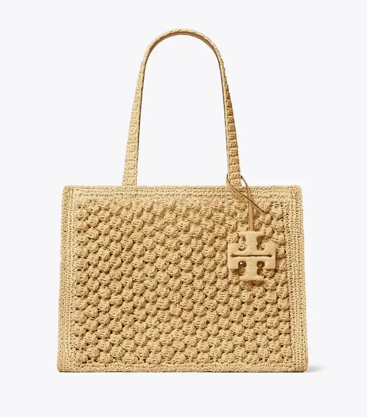 Small Ella Hand-Crocheted Popcorn Tote - Image 3