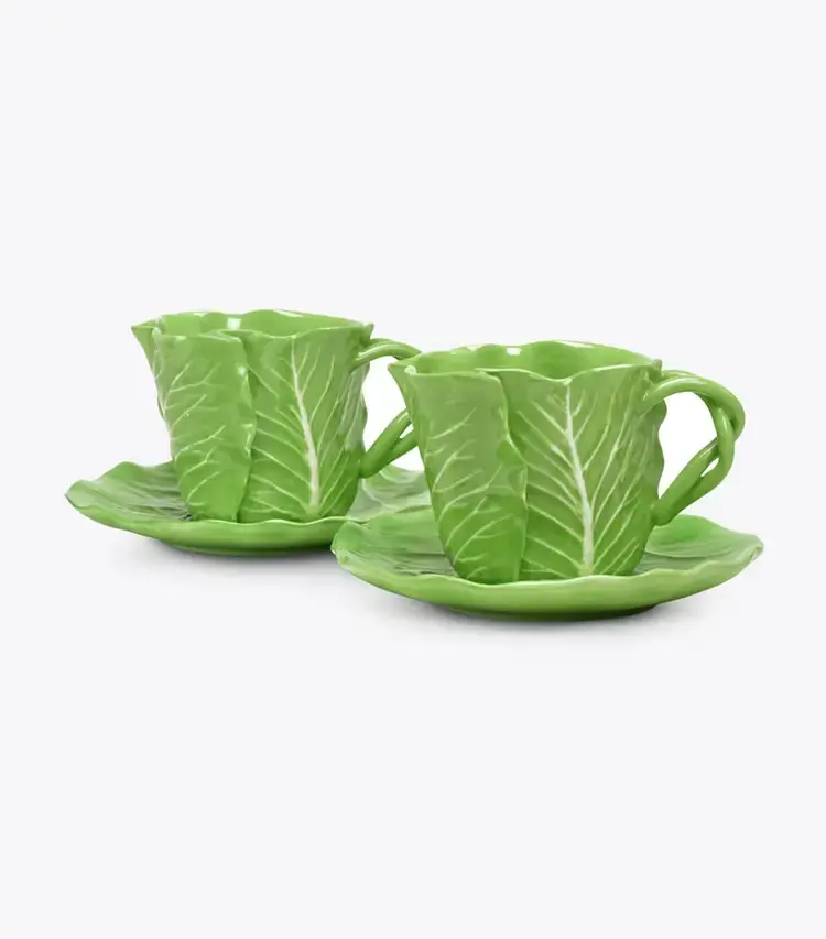 Lettuce Ware Cup & Saucer, Set Of 2 - Image 2