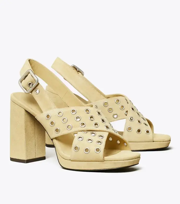 Cross-Band Heeled Sandal