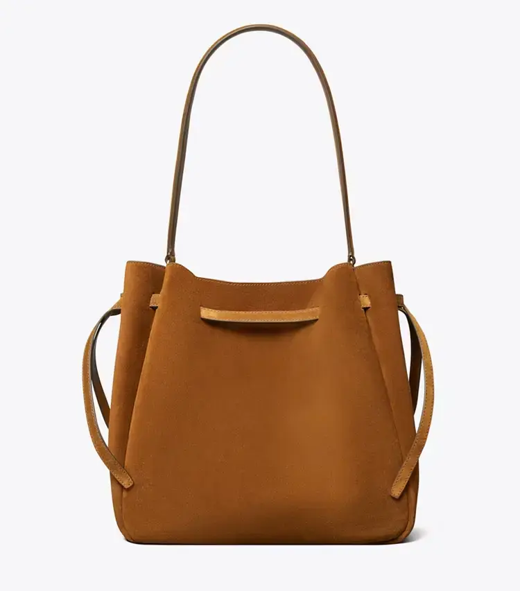 Large Romy Suede Bucket Bag - Image 4