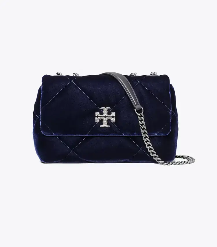 Small Kira Diamond Quilt Velvet PavÉ Shoulder Bag - Image 4