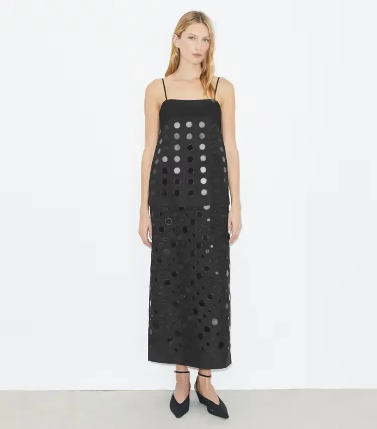 Layered Hand-Done Mirrorwork Dress - Image 2