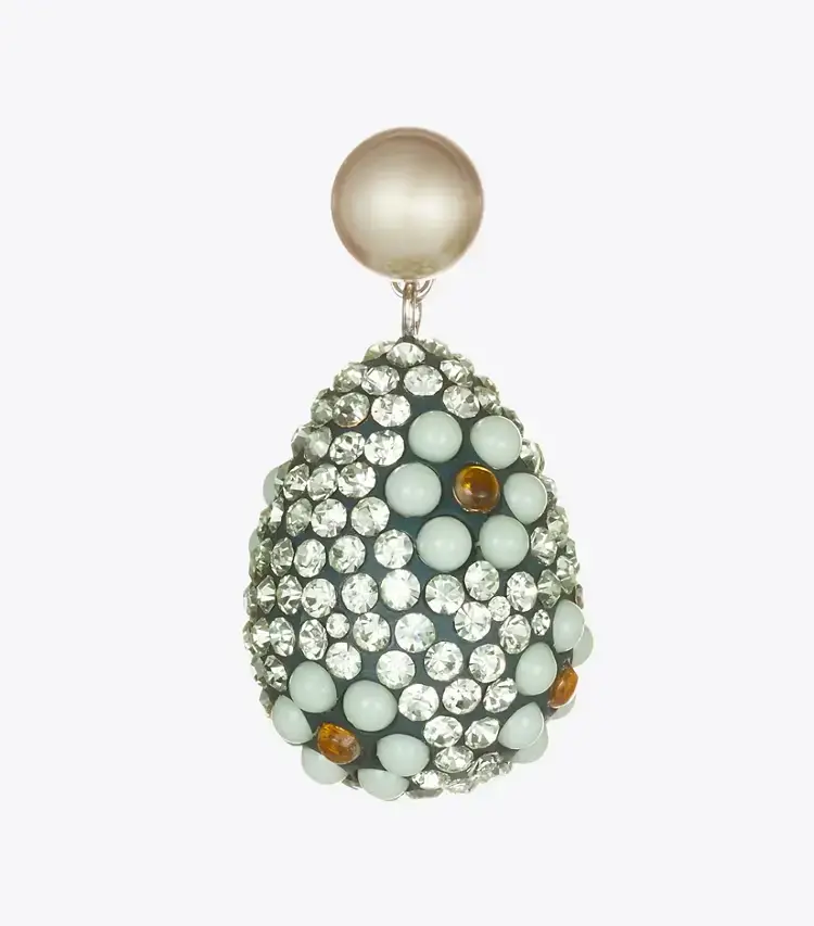 Curiosity Crystal Pearl Drop Earrings - Image 2