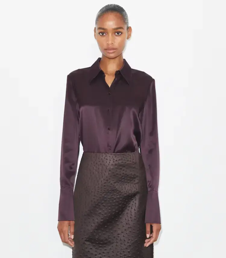 Cuffed Silk Shirt - Image 2