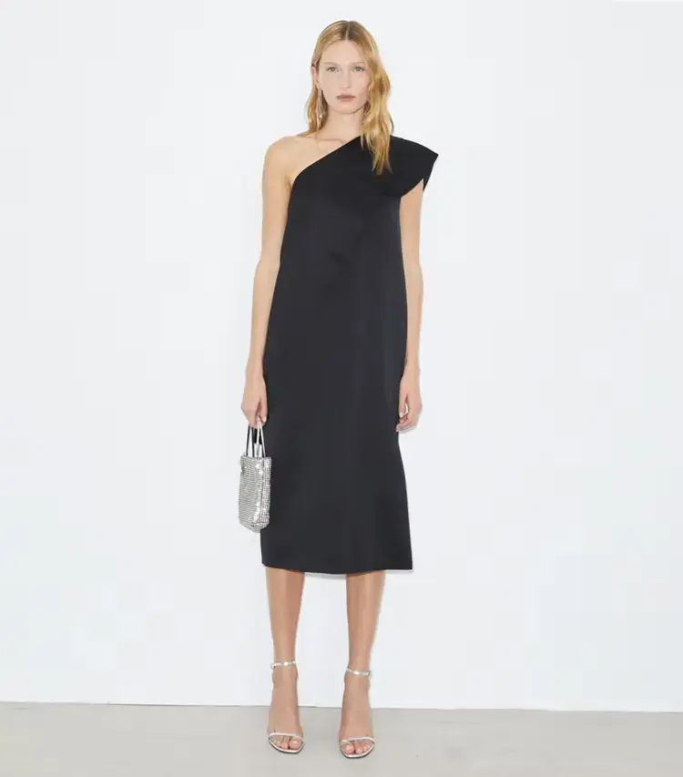 Satin Cape Dress - Image 2