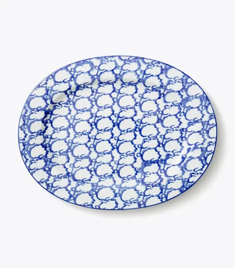 Spongeware Oval Serving Platter