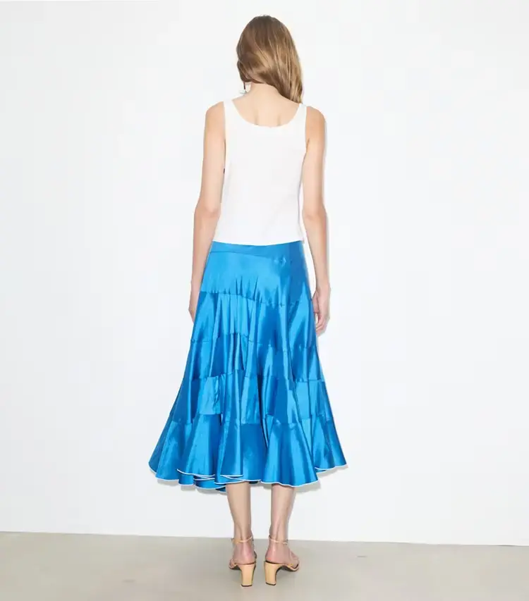 Flared Silk Skirt - Image 3