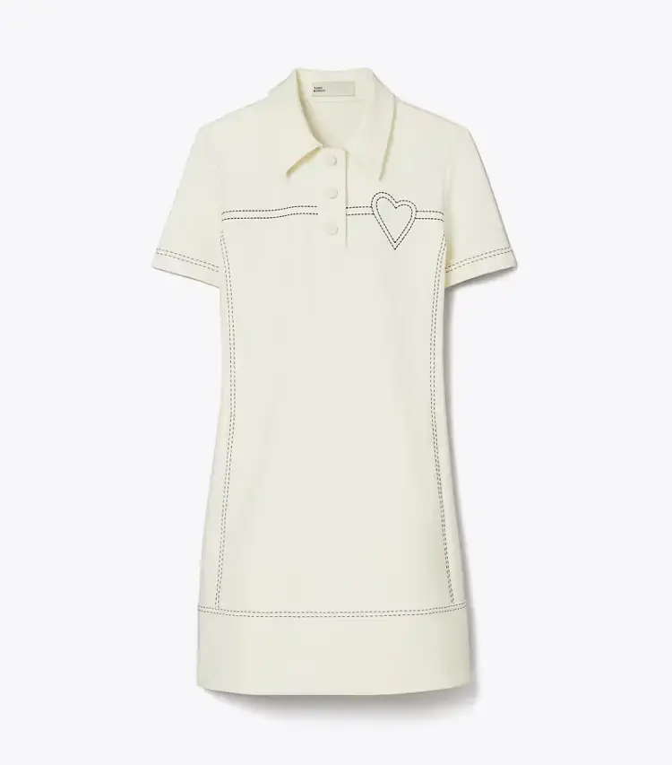 Pick Stitch Stretch Polo Dress