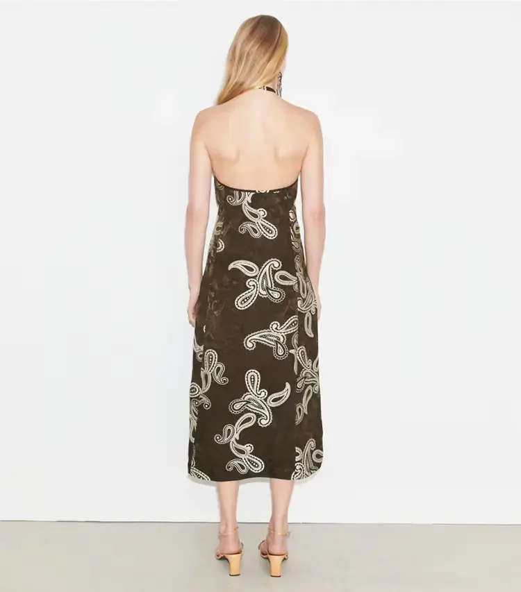 Satin Halter Dress - Image 3
