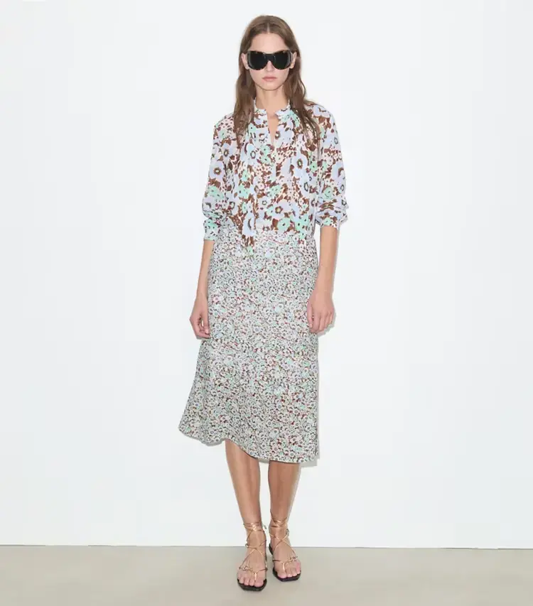Viscose Pleated Skirt - Image 2