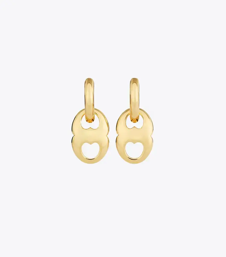 Gemini Link Small Hoop Earrings - Image 2