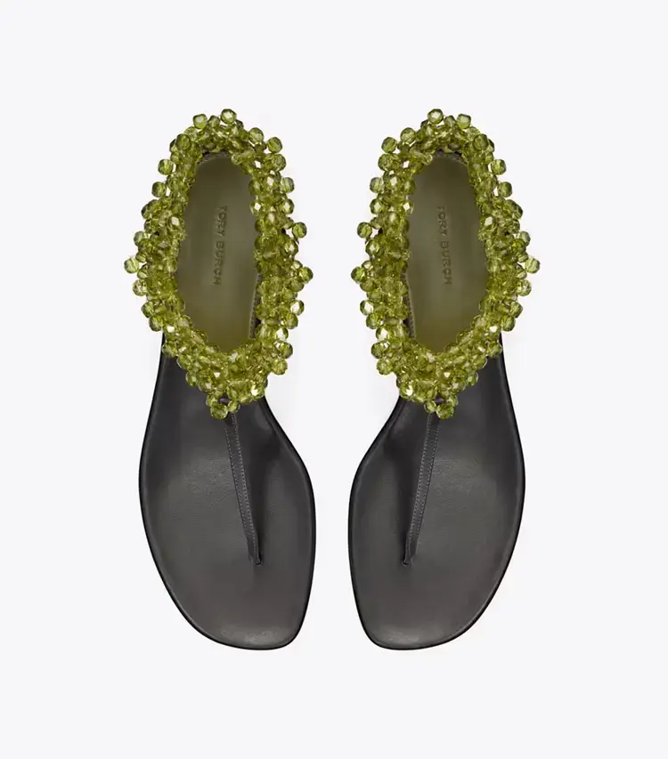 Beaded Flat Sandal - Image 4