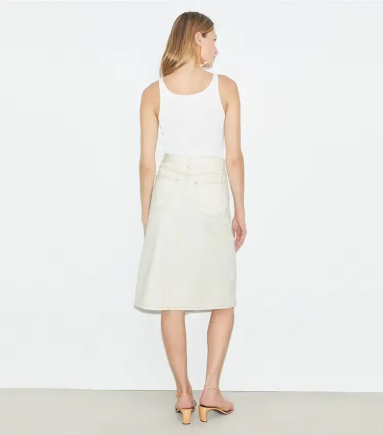 Cotton Denim Skirt - Image 3