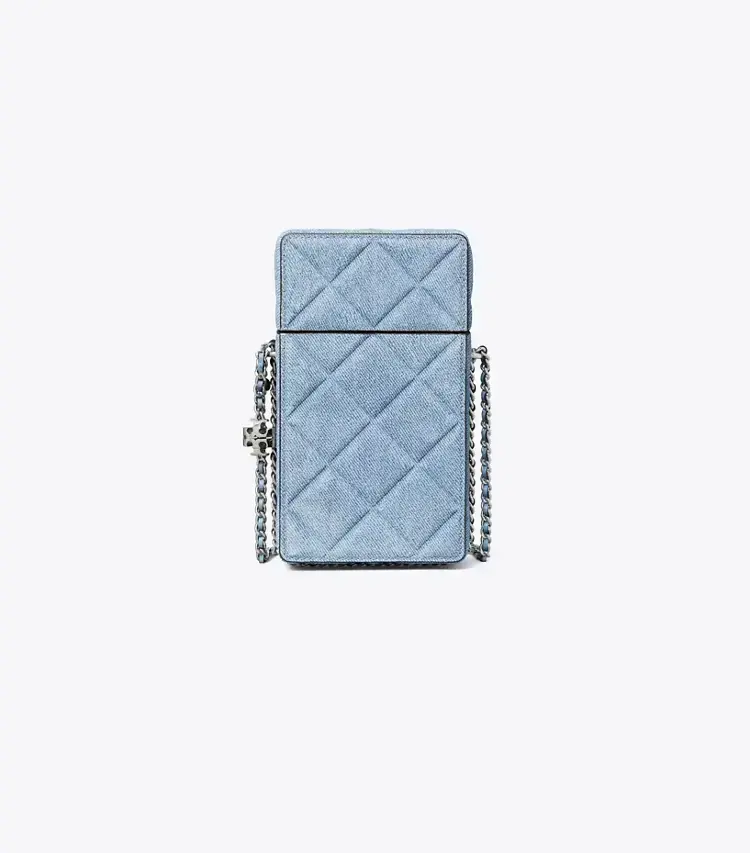 Fleming Denim-Print Suede Phone Crossbody - Image 3