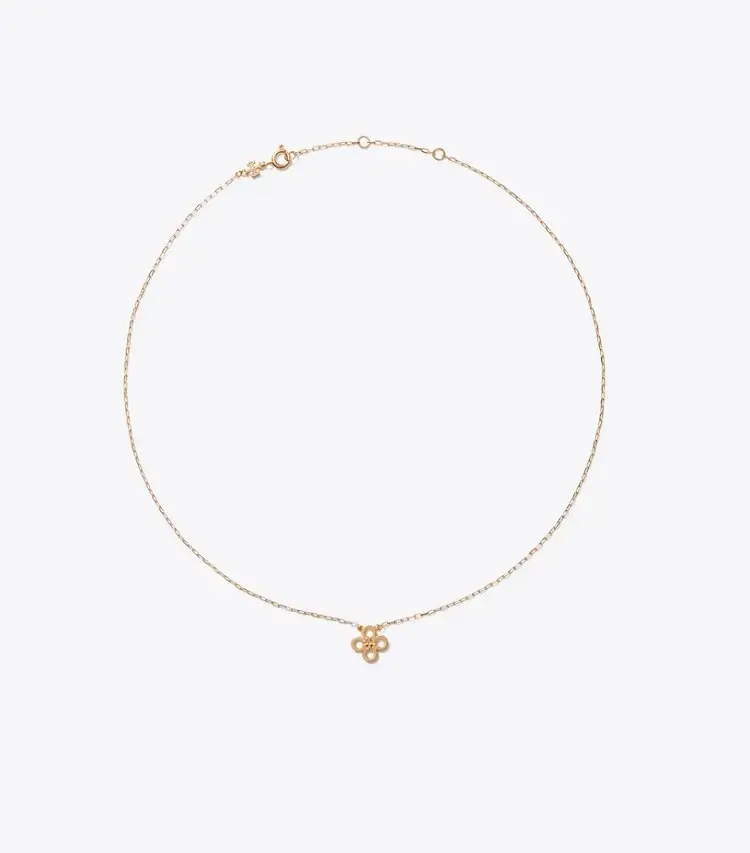 Forget Me Not Clover Pendant Necklace