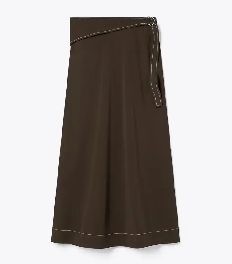 Belted Jersey Skirt