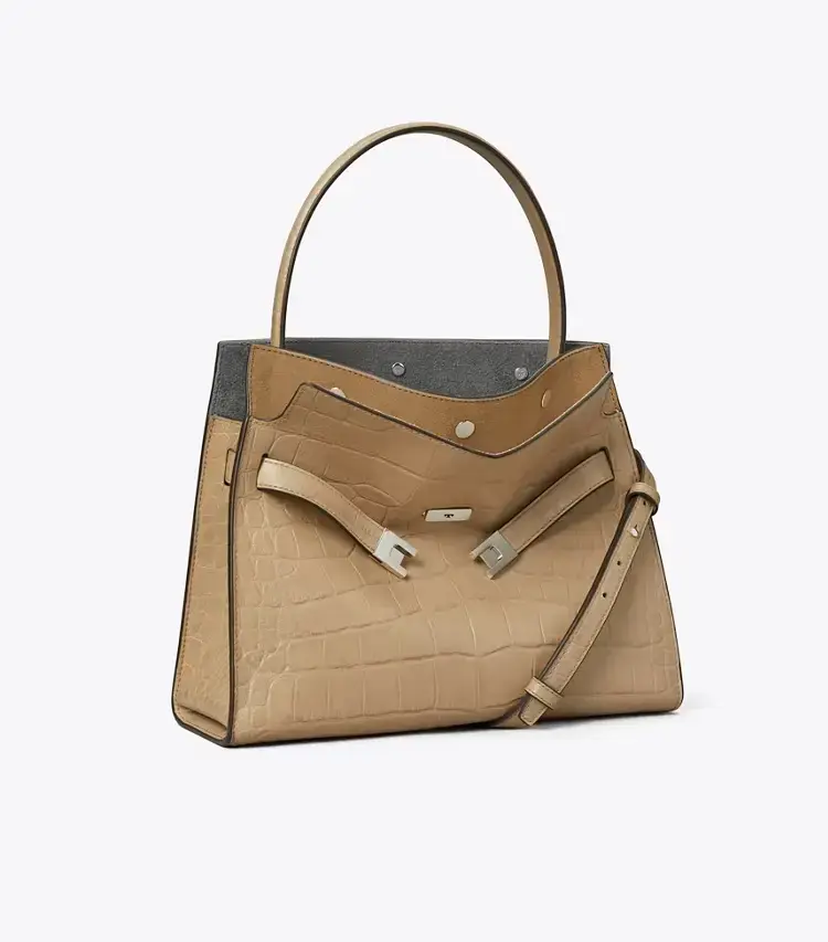 Small Lee Radziwill Embossed Double Bag