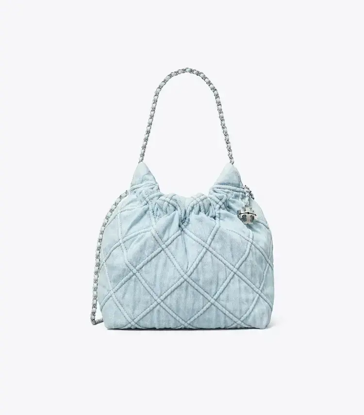Mini Fleming Soft Denim Hobo Bag - Image 4