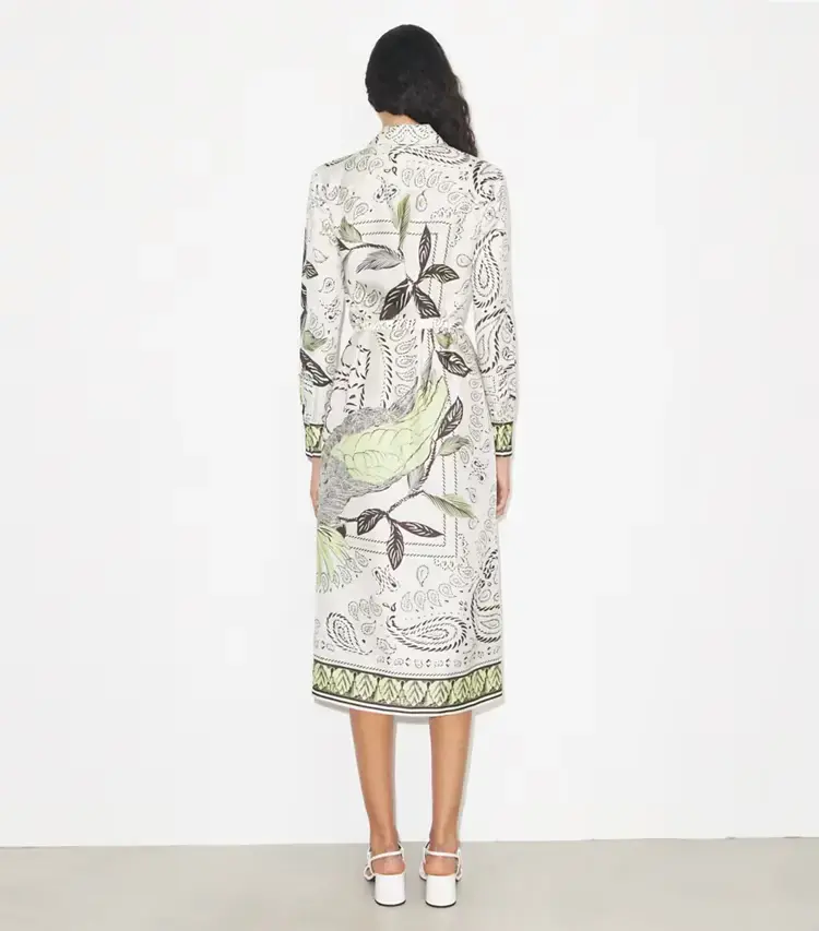 Printed Silk Shirtdress - Image 3