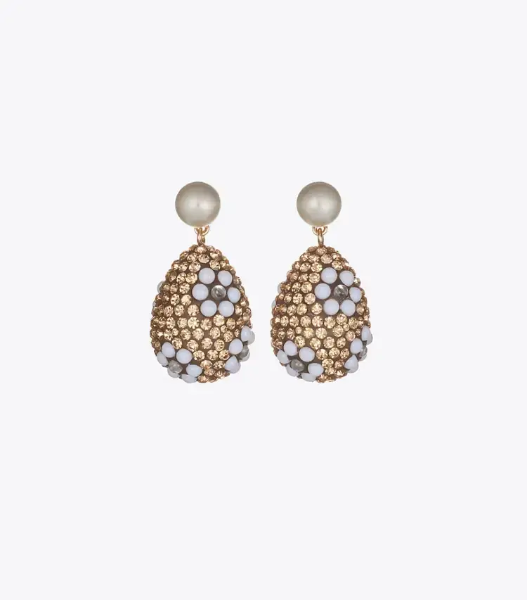 Curiosity Crystal Pearl Drop Earrings